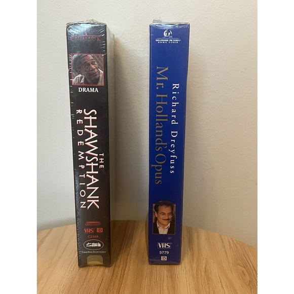 Vintage VHS lot Of 2 Mr. Holland’s Opus & The Shawshank Redemption - SEALED NEW - Picture 2 of 15